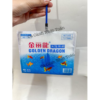 Vợt Vớt Cá Cán Xanh Loại Tốt Lưới Sâu, Dày