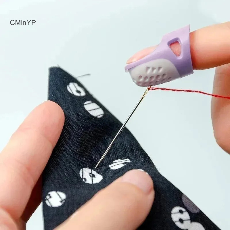 Cyp May Thimbles Silicone May Ngón Tay Đầu Chống Trơn Trượt Rỗng Ngón Tay Bảo Vệ Tay DIY Chữ Thập May Dụng Cụ Vinh Quang