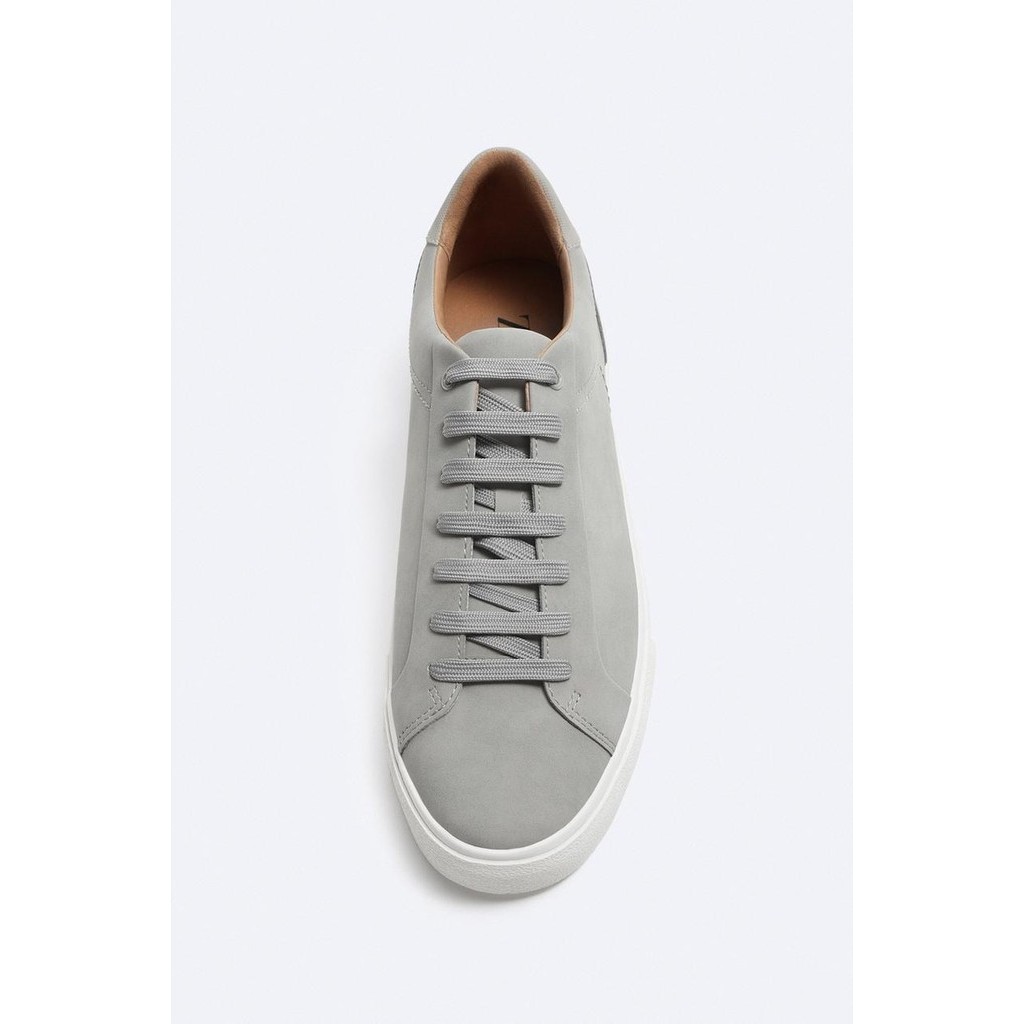 Giày sneaker Zara chính hãng Grey White Classic - Xám Trắng Dáng cổ điển