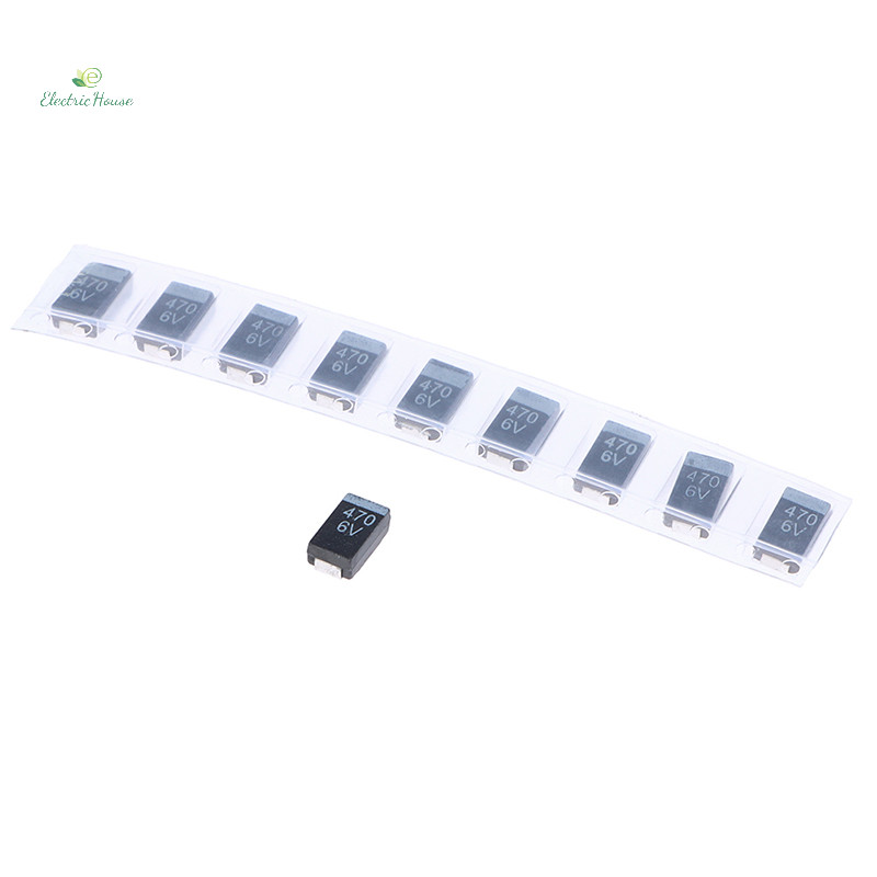 [Nhà Điện] 10 Cái 6.3V470UF 477J 470UF 6V D743 Loại D Tụ Điện Tantalum mới