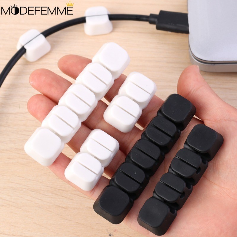 [Nổi bật] Kẹp cố định cáp hình bánh mì - Cuộn dây dữ liệu - Bộ sắp xếp dây ổ cắm - Tự dính, Di động - Kẹp dây thiết bị - dành cho văn phòng, phòng ngủ nhà bếp