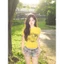 Dopamine Màu Vàng In Vai Ngắn Tay Áo Thun Nữ Mùa Hè Phong Cách Mới Hot Girl Slim-Fit Slimmer Nhìn Ngắn Sang Trọng Top V250220020