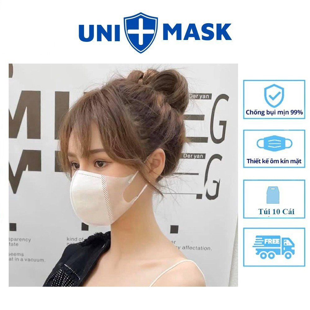 Thùng 100 chiếc khẩu trang Thịnh Phát 5D TRẮNG kháng khuẩn ôm mặt chính hãng