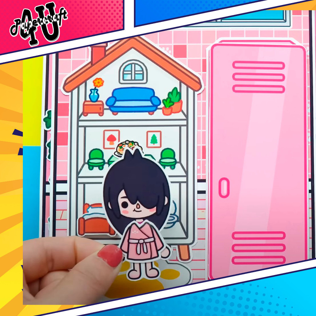 ĐỒ CHƠI NGÔI NHÀ BÚP BÊ GIẤY CẮT THỦ CÔNG DIY - TOCA LIFE WORLD -  MẪU TA030