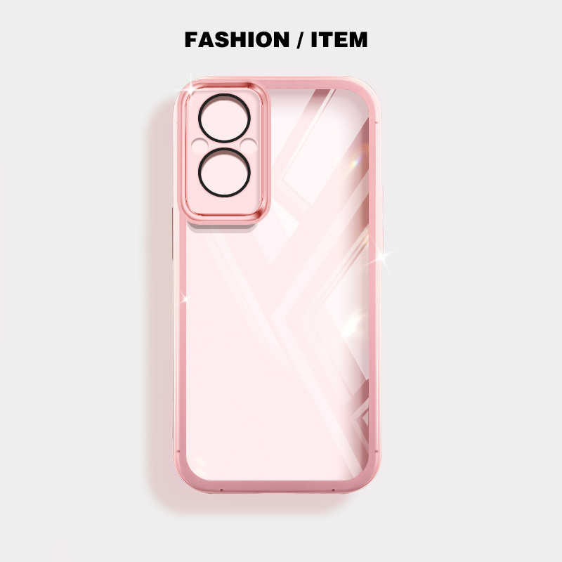 Ốp điện thoại trong suốt màu siêu mỏng YBD cho OPPO Reno 7Z Reno 8Z Reno 7 Lite Reno 8 Lite 5G F21 Pro 5G F21S Pro 5G Vỏ mềm silicon trong suốt thời trang nữ tính