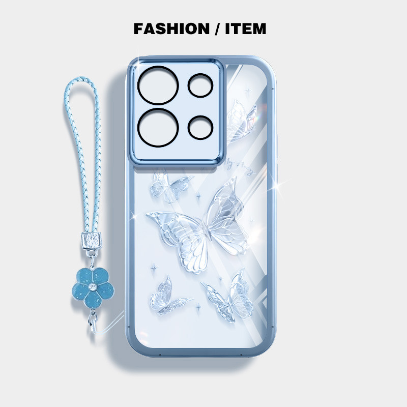 Ốp Điện Thoại YBD INS Style Cho ITEL P65 4G Infinix Note 40 Pro Plus Note 40X X6838 X6853 X6850 X6851 X6851B Vỏ Bướm Niche Được Trang Bị Bảo Vệ Ống Kính