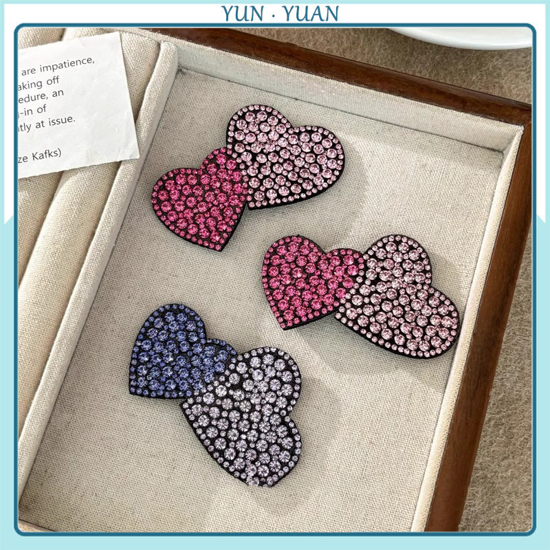 Kẹp tóc đính đá Hàn Quốc nữ tính, dùng cho tóc gãy, bên, trán