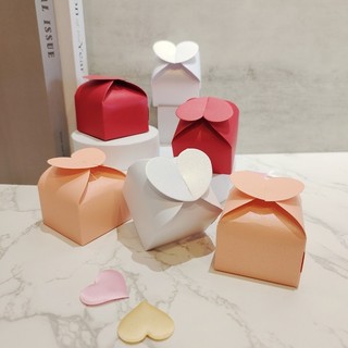 Hộp kẹo giấy trái tim tình yêu Hộp quà cưới Gấp túi đóng gói DIY