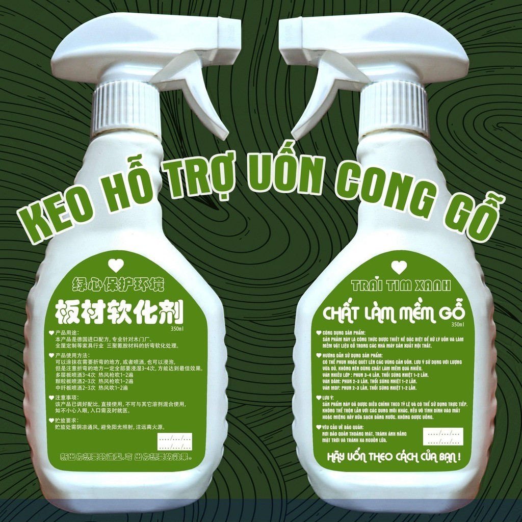 Dung dịch hỗ trợ uốn cong, chất làm mềm gỗ 330ml tiện dụng Uốn MDF -1- EMA