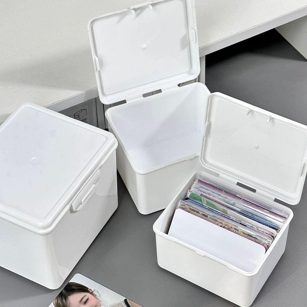 Hộp Bảo Quản YUUKII, Nhựa Có Nắp Hộp Thu Thập, Hình Chữ Nhật Nhỏ Chống Bụi Máy Tính Để Bàn Trang Trí Thẻ Hộp Bảo Quản Trang Sức