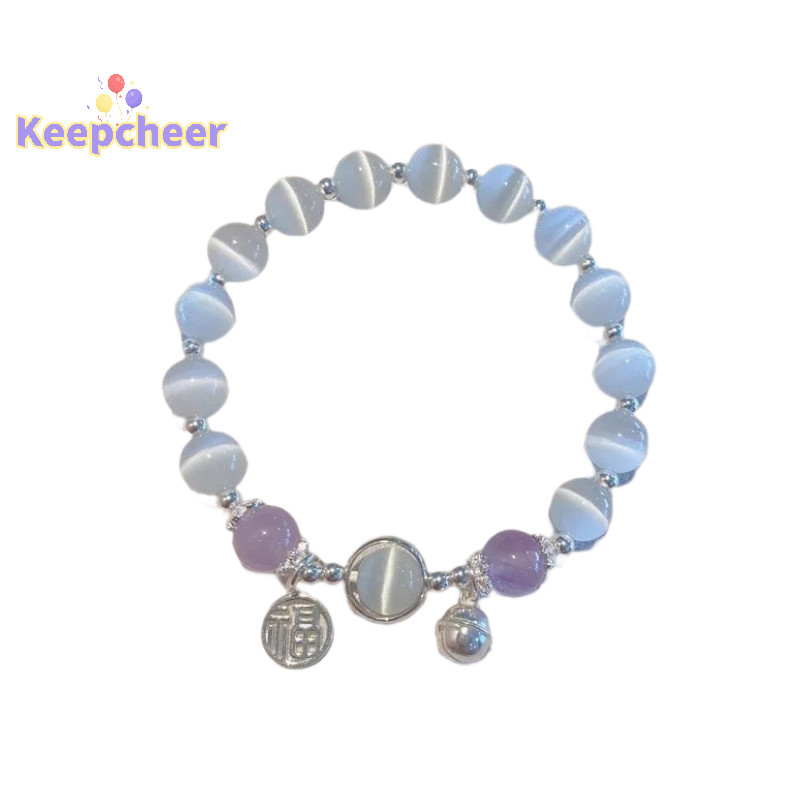 [Keepcheer] Vòng Tay Đính Hạt Thời Trang Nữ Lãng Mạn Đá Mắt Quyến Rũ Lắc Tay Giả Đá Mặt Trăng Dây Xích Cổ Tay Trang Sức Cho Bạn Gái Quà Tặng [Mới]
