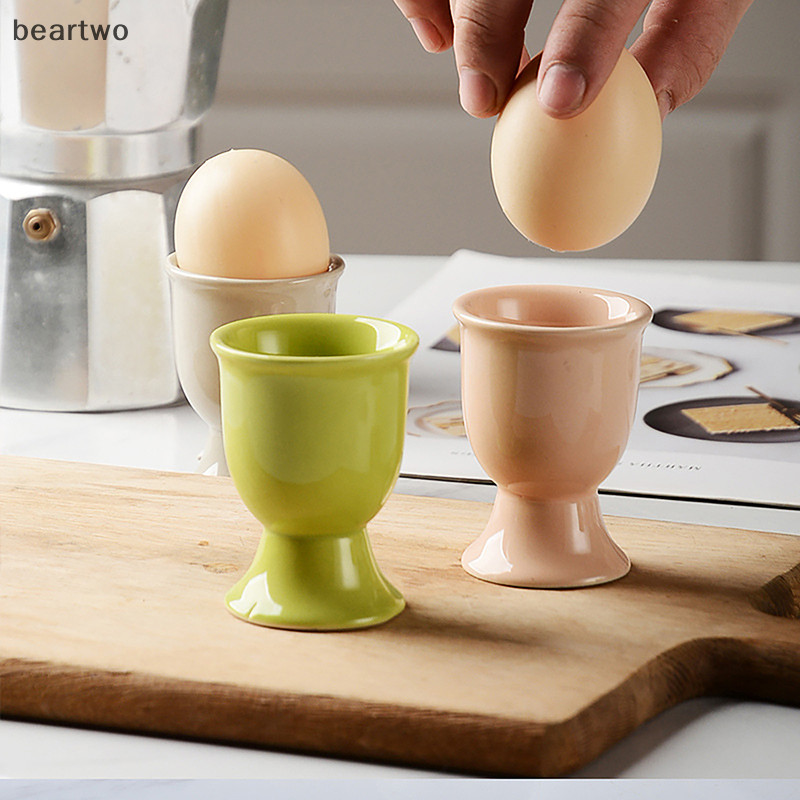 < Beartwo > Cốc đựng trứng bằng gốm Màu kẹo Cốc phục vụ sáng tạo cho nhà bếp Cốc đựng trứng ăn sáng Tiệc cung cấp trứng Đẹp