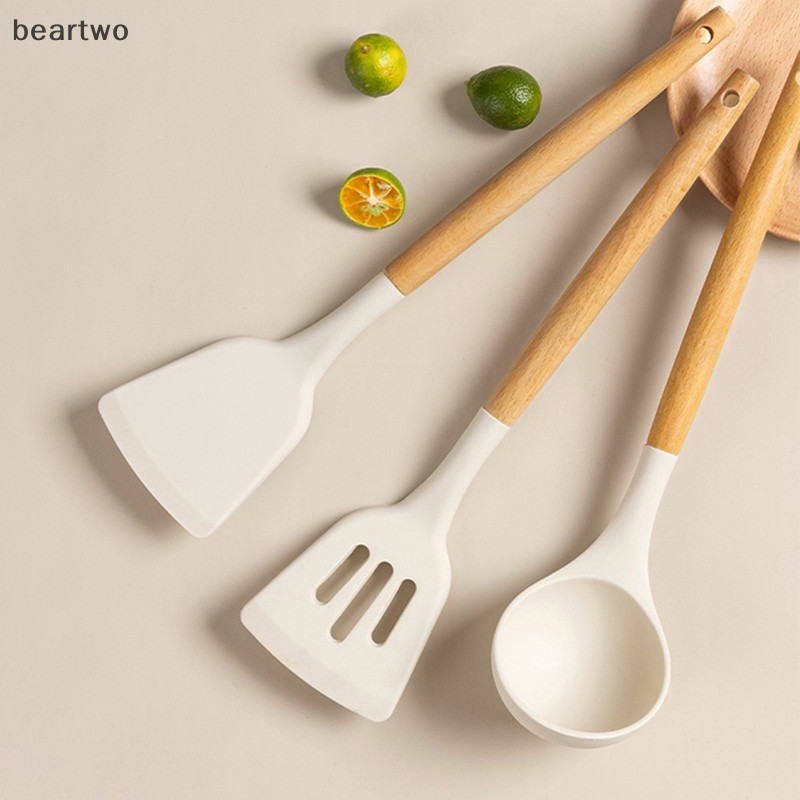 < Beartwo > Tay cầm chịu nhiệt Muỗng súp Skimmer Dụng cụ nhà bếp
