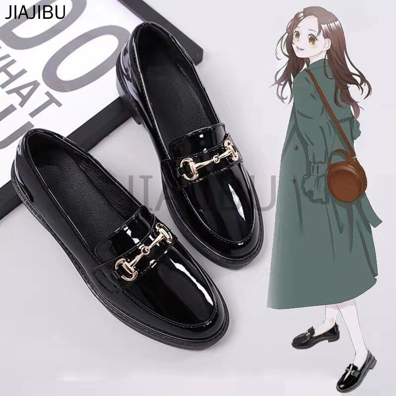 Size 34-46 Giày Da Đế Dày Đế Dày Phong Cách Anh Quốc Giày Nữ Cỡ Lớn 45 Giày Da Sáng Chế Đầu Tròn Chống Trượt 44 Korean Fashion Platform Mary Jane Shoes 43 Giày Đi Học Màu Đen Nhật Bản 42 Retro Casual Lolita Doll Shoes Giày Lười Cosplay Giày Khiêu Vũ