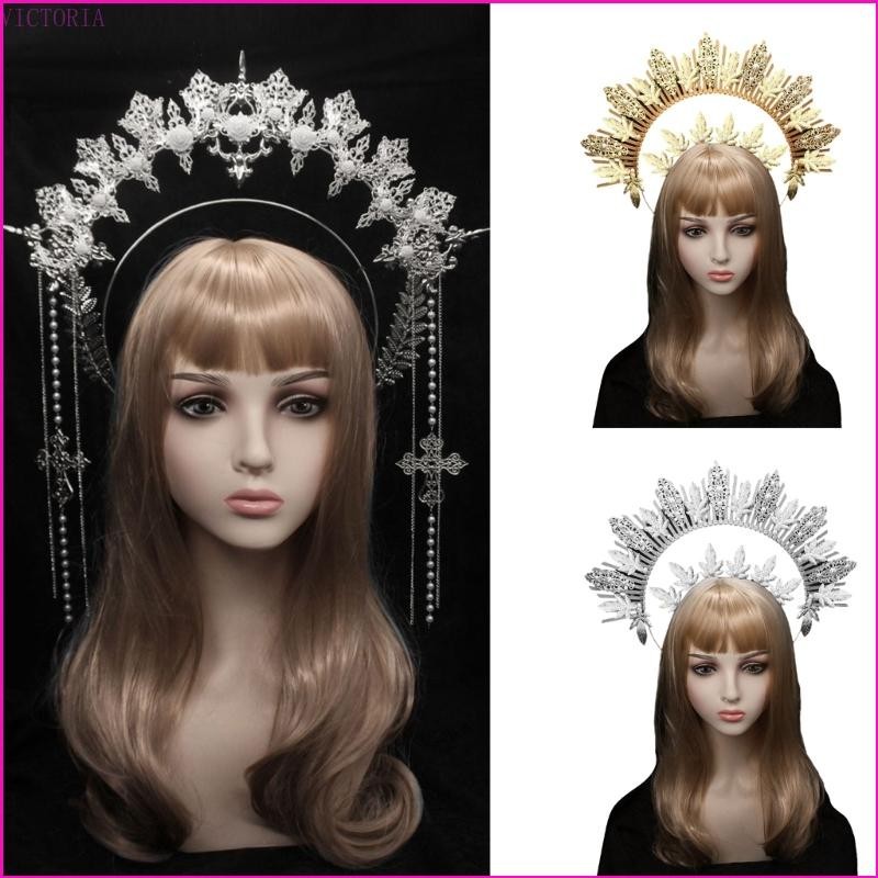 Vic Tiaras Băng Đô Tự Làm Chất Liệu Làm Tóc Nữ Mũ Đội Đầu Vương Miện Đa Năng