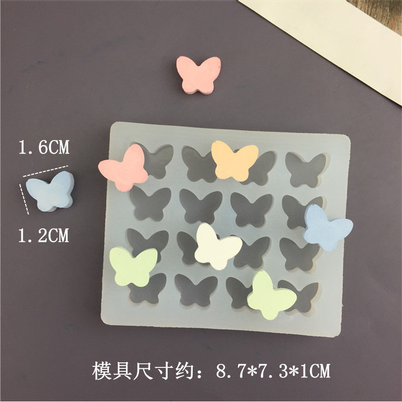 Khuôn silicon hình bướm, tim, thỏ; dùng cho socola, sáp, nhựa, bánh, kẹo, pudding, đá; DIY