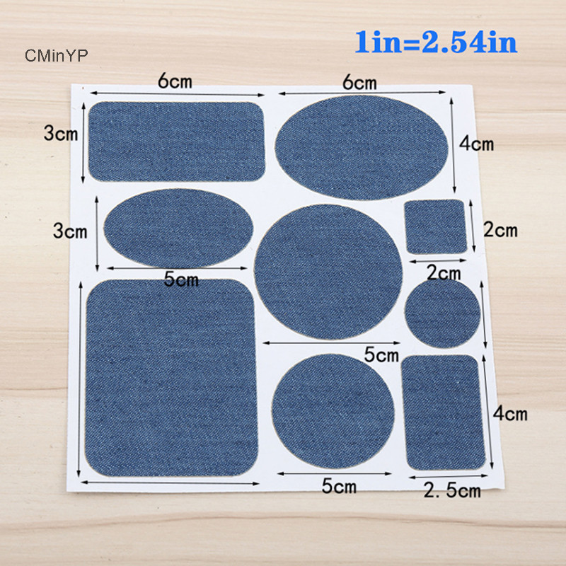 Cminyp Làm Dày Denim Tự Dính Dán Quần Jean Lỗ Liền Mạch Sửa Chữa Miếng Dán Tổ Chức Vinh Quang