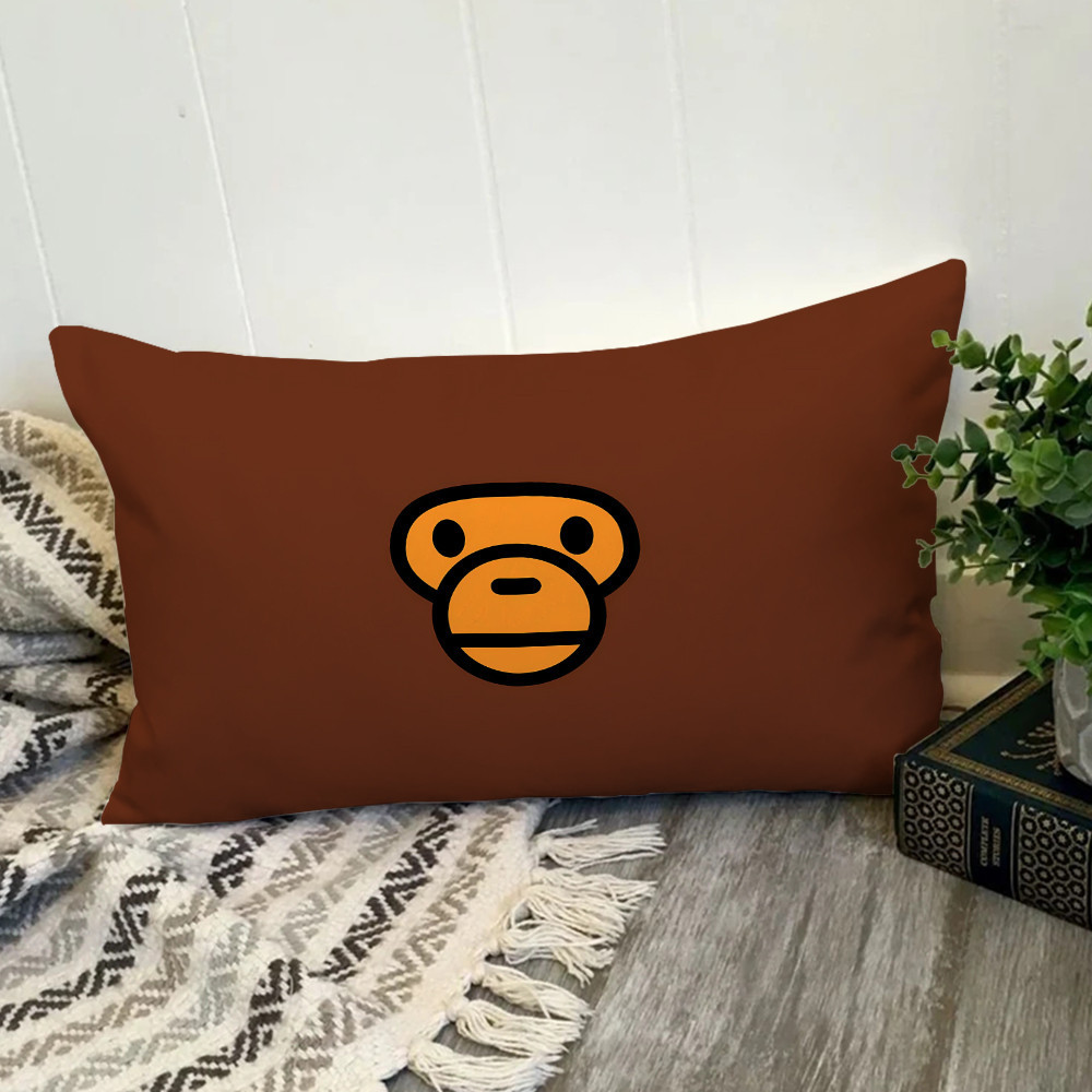 Baby Milo Bape Vỏ Gối Hình Chữ Nhật In Hình Một Mặt Đệm Polyester Trang Trí Nhà Cửa Món Quà Tốt Nhất (Không Có Lõi)