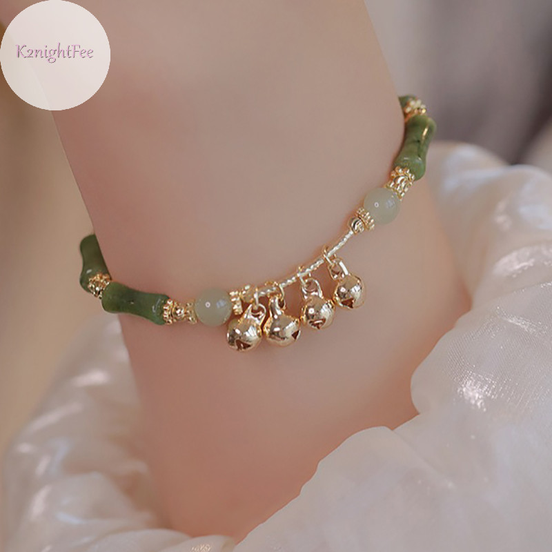 K2nightfee Thời Trang Retro Tre Khớp Vòng Tay Nữ Tinh Tế Phong Cách Trung Hoa Mặt Dây Chuyền Vòng Tay Phụ Kiện Trang Sức Quà Tặng Sinh Nhật VN
