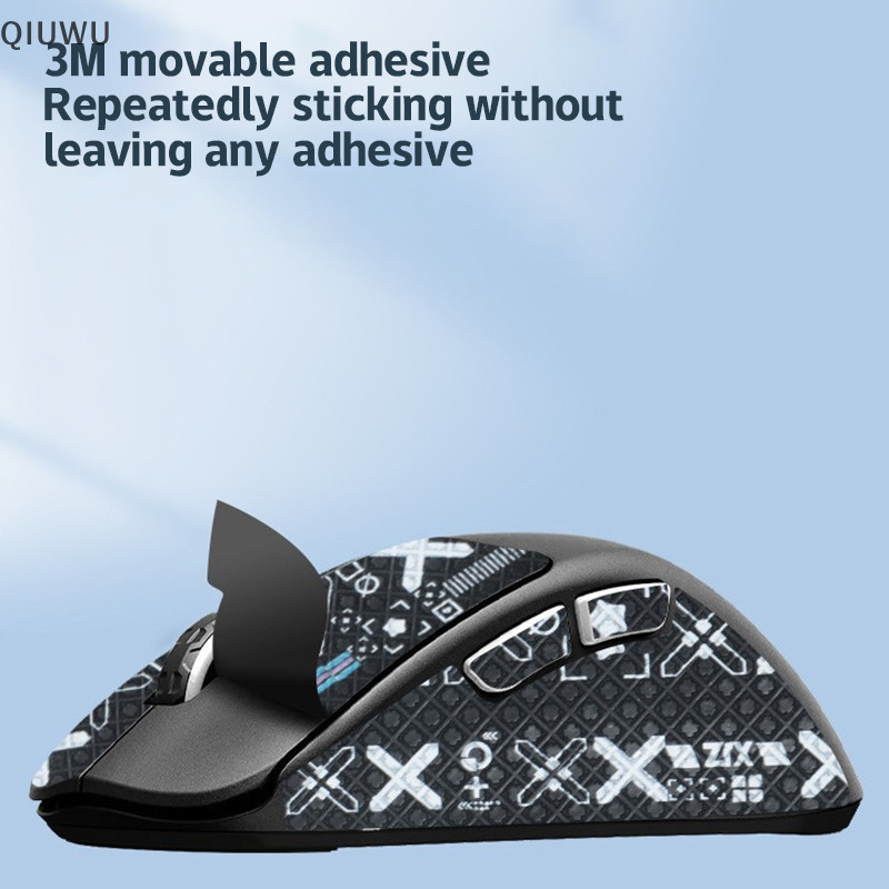 Qiuwu Chuột Grip Tape Sticker Chống Trượt Hút Mồ Hôi Cho ROG Keris 2 / 2 Ace Chuột Chơi Game Không Dây Chống Trơn Trượt Miếng Dán Game Thủ Phụ Kiện.