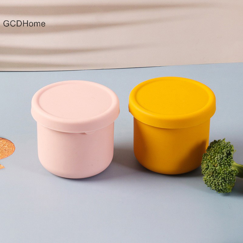 Gcdhome 250ML Hộp Cơm Trưa Trẻ Em Salad Hộp Cơm Trưa Không Silicon Có Nắp Hộp Bento Có Thể Tái Sử Dụng Khuôn Làm Đá Nóng