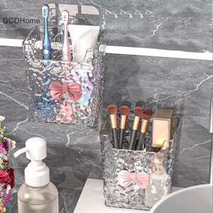 Gcdhome Punch-Free Kem Đánh Răng Giá Đỡ Treo Tường Bàn Chải Trang Điểm Sắp Xếp Giá Để Đồ Phòng Tắm Hộp Bảo Quản Hộp Thoát Nước HOT