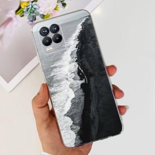 Ốp Mềm Cho Realme 8 5G Vỏ RMX3241 Hoa Nhiều Màu Sắc Đá Cẩm Thạch Silicon Trong Suốt TPU Ốp điện thoại Cho Realme 8 Pro Realme8 Trường Hợp