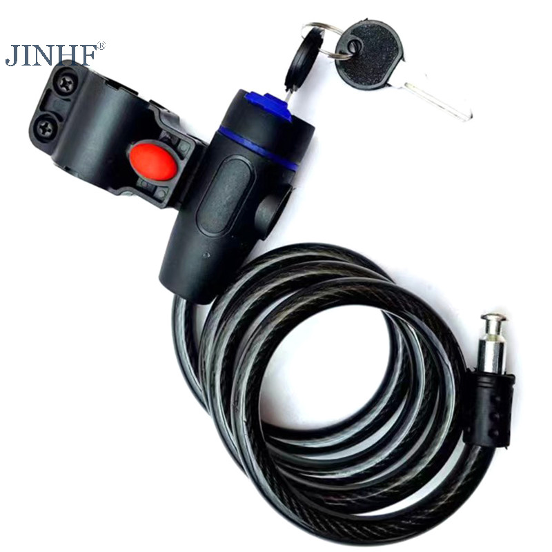 Jinhf Đa Năng Xe Máy Khóa Chống Trộm Đai 2 Chìa Khóa Cho Xe Đạp An Toàn Dây Thép Cáp Di Động Khóa Xe Điện Khóa Cáp HOT