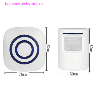 Toplanswatchstore Máy dò cảm biến chuyển động không dây Cổng vào Chuông cửa chào mừng Chuông báo động chuông báo động VN