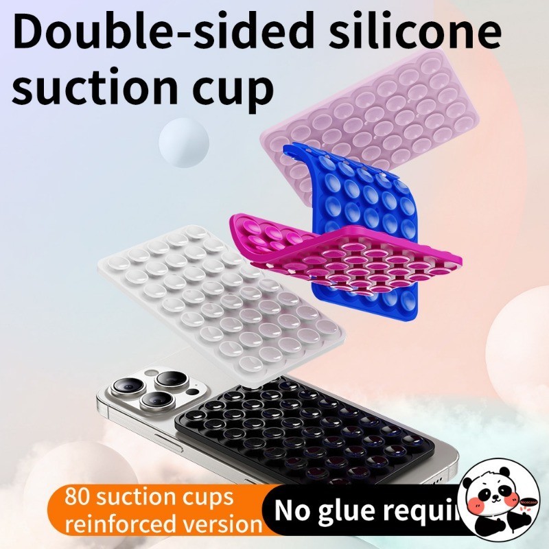 Điện Thoại Silicon Treo Tường Thảm Đa Năng Hút Cốc Đơn Giản Nhiều Màu Sắc Giá Đỡ Vuông Chống Trơn Trượt Một Mặt Da Gắn