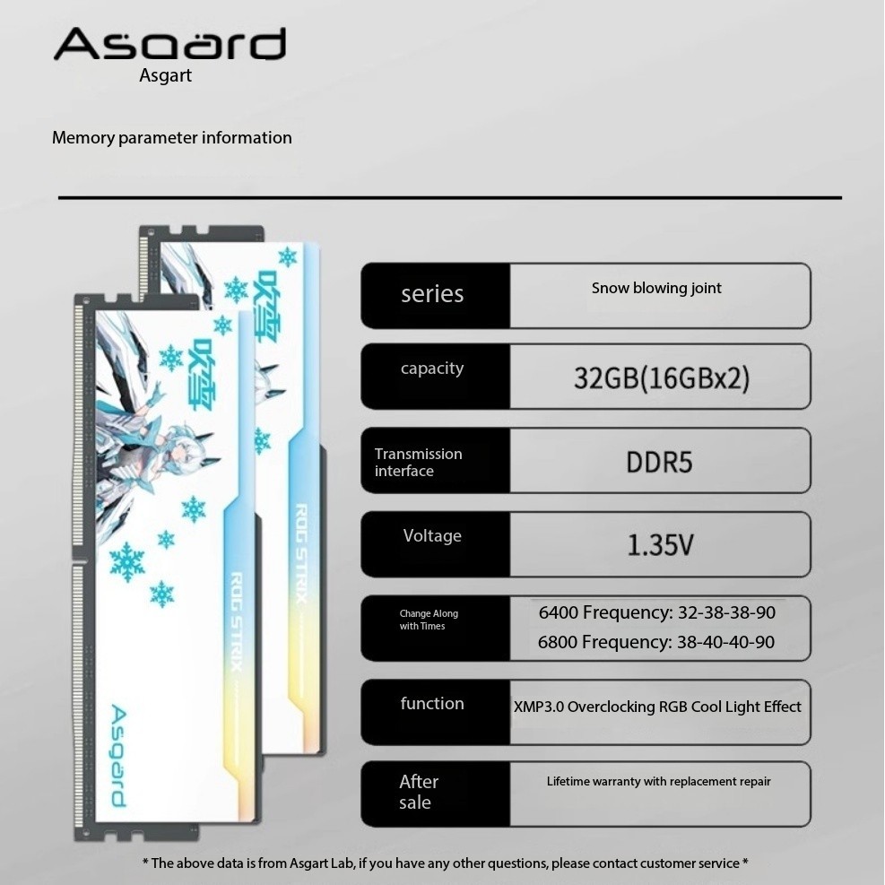 Asgard ROG STRIX DDR5 32 / 64GB DDR5 6400 6800 Dải nhớ máy tính để