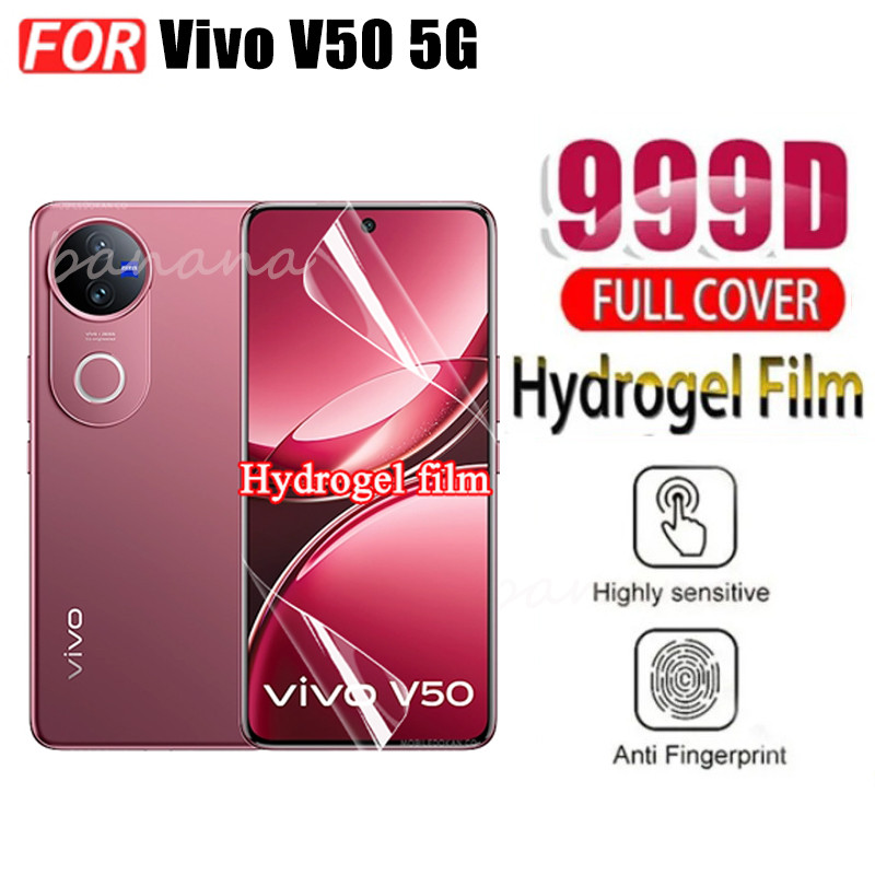 Ốp Điện Thoại Chống Sốc 3 Trong 1 Vivo V50 5G Có Nhãn Dán Sạc Không Dây Từ Tính Cho Vivo V40 Pro V40 Lite Y19S Chống Gián Điệp Mềm Riêng Tư Bảo Vệ Màn Hình Phim Hydrogel + Phim Ống Kính