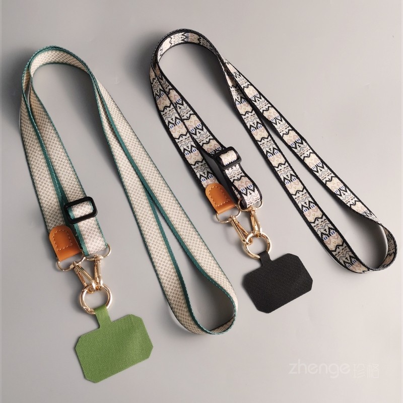 Họa tiết bướm Unisex Vòng cổ có thể điều chỉnh Dây buộc điện thoại, Chất liệu Nylon, Phù hợp đa năng, Dây đeo di động chống rơi có vòng