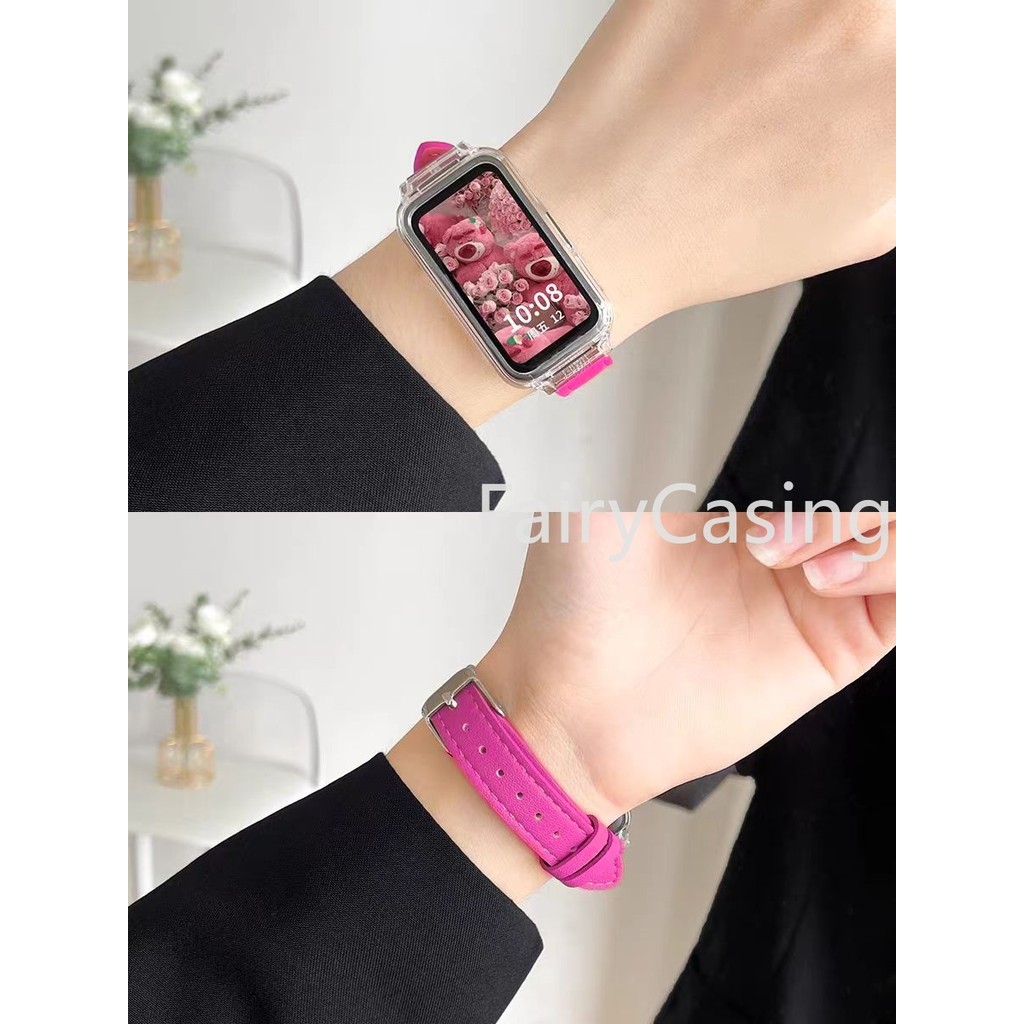 Dây Da Cho Huawei Band 11 pro 10 9 8 7 6 Vòng Tay Thay Thế Thể Thao Cho Honor Band 9 Dây Đeo Tay Phụ Kiện