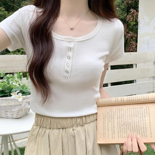 Áo Thun Nữ tiểu thư Cổ Tròn Form Ôm Body Dáng babytee Lỡ Bấm