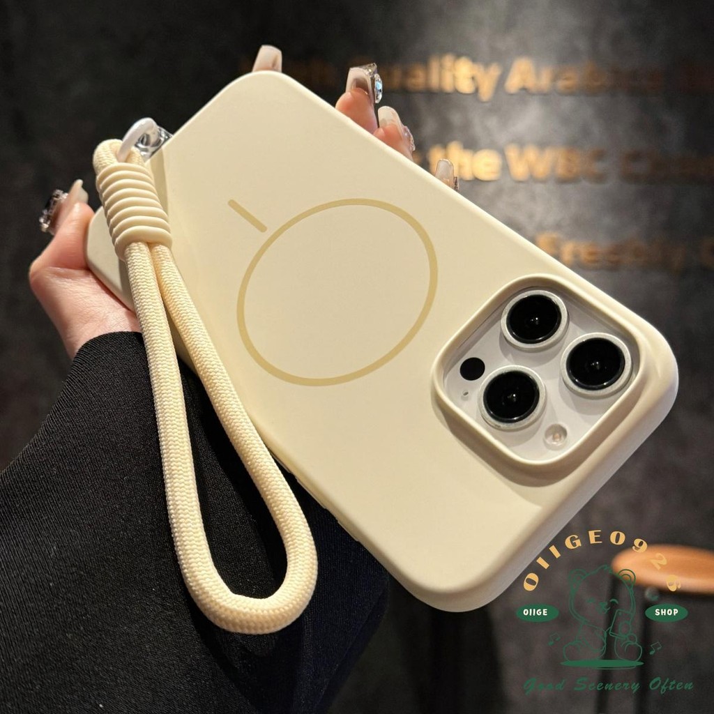 [Vỏ dây buộc] Vỏ điện thoại từ tính lỏng cảm giác da iphone16 Pro Max 15 14 13 12 11 cho vỏ iPhone Vỏ mềm silicon TPU chống sốc