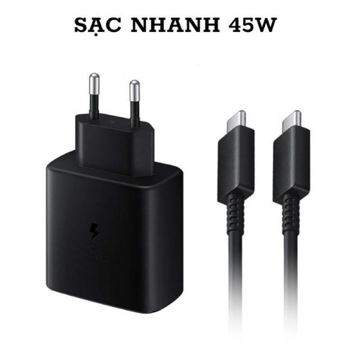 Sạc nhanh SS 45W củ sạc cáp dây sạc nhanh type-c, bán lẻ cáp hoặc củ sạc
