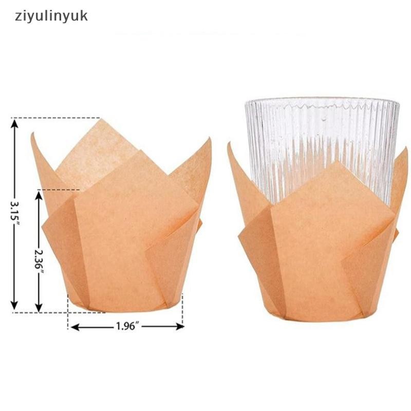 Ziyulinyuk 50 Chiếc Muffin Cupcake Cốc Giấy Chống Dầu Cupcake Lót Nướng Muffin Cup Bánh Bọc Trường Hợp Cho Tiệc Tắm Sinh Nhật EN