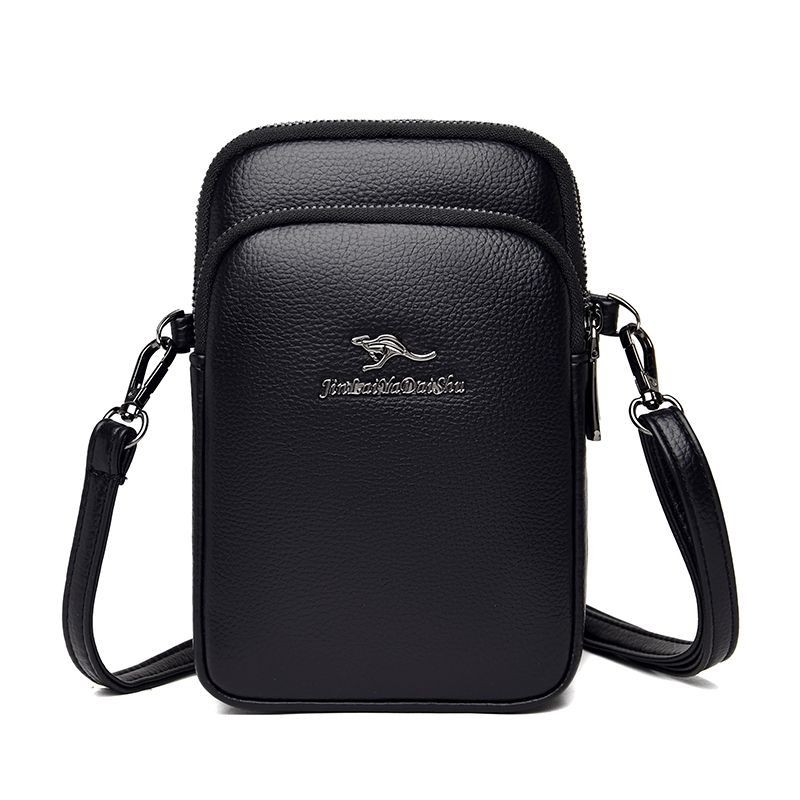 New Women's Genuine Leather Phone Bag, Ladies' Crossbody Small Bag, Trendy High-End Fashion Cowhide Waist Bag, Casual Versatile