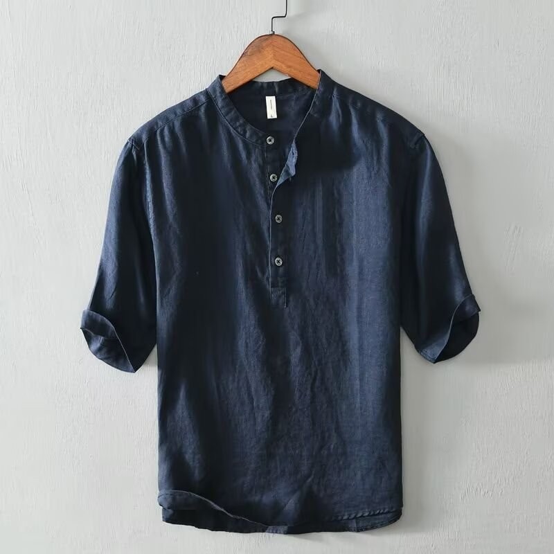 M-8xl Nhật Bản Cơ Bản Áo Sơ Mi Polo Nam Plus Size Top Trơn Dáng Rộng Tay Ngắn Quá Khổ Áo Sơ Mi | BigBuy360 - bigbuy360.vn