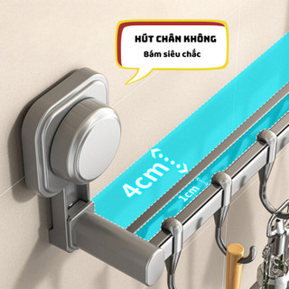 Giá để vung xoong nồi nắp nồi Móc treo đồ hút chân không nhà tắm nhà bếp đa năng chịu lực NGÓI HOME - MTD05