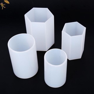 [Gou] Khuôn silicon hình lục giác hình trụ Khuôn làm đồ trang sức bằng nhựa Epoxy Craft DIY Tool VN