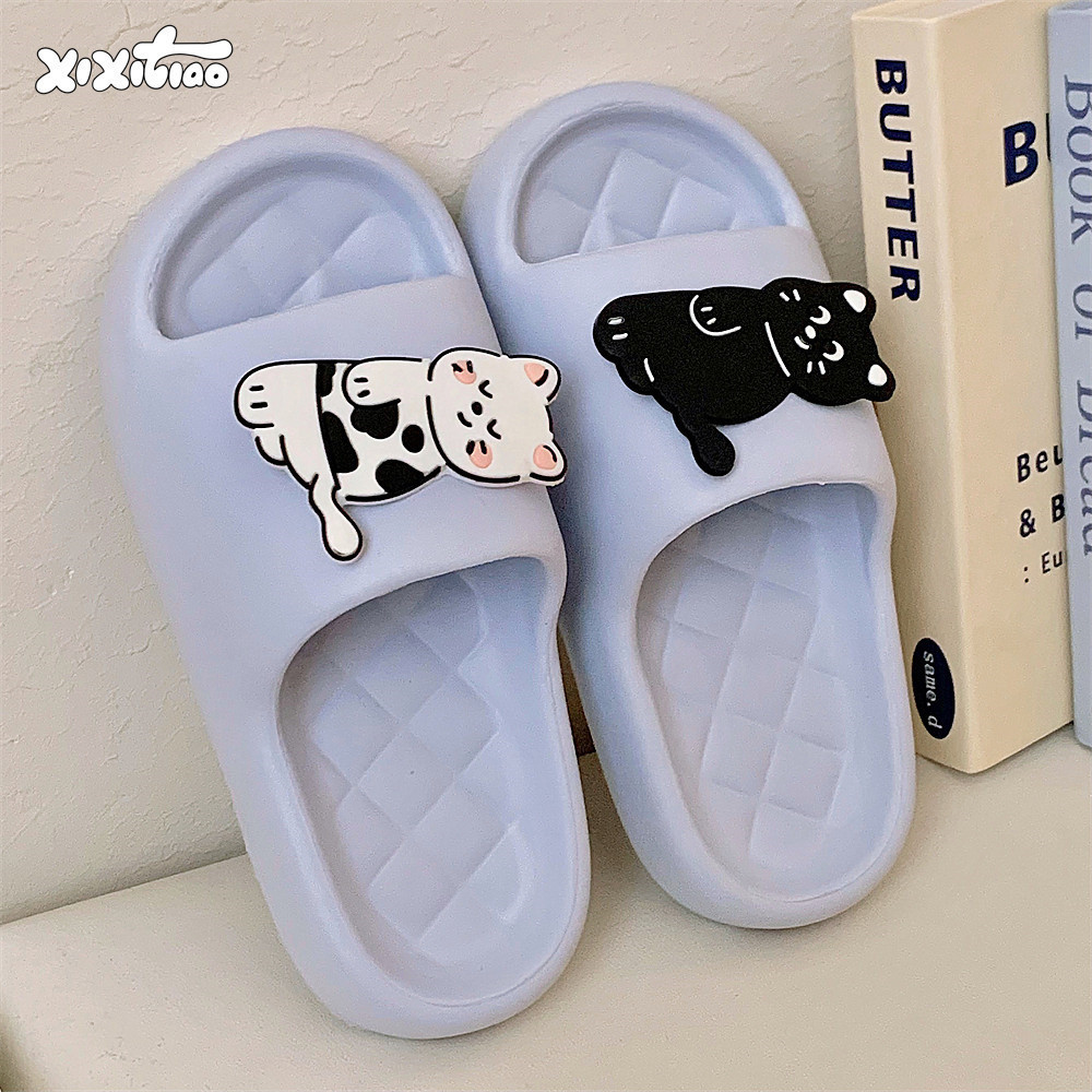 Xixitiao Sandal Nam Nữ Tình Yêu Mèo Con eva Trong Nhà Thoải Mái Đế Mềm Mùa Hè