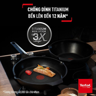 Chảo đúc cao cấp Tefal Robusto size 20/22/24cm - E2490244/E2490344/E2490444 - Bảo hành chính hãng