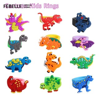 5 Chiếc Hoạt Hình Dễ Thương Khủng Long Trẻ Em Nhẫn Kawaii Trẻ Em Bé Trai PVC Nhẫn Trẻ Em Trang Sức Quà Tặng Lễ Hội Quà Tặng