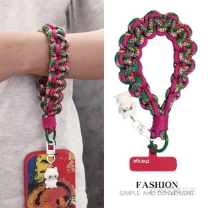 Điện Thoại Di Động Dây Cổ Tay Ngắn ins Thời Trang Nữ Mạnh Mẽ Bền Dây Dệt Tay Hoạt Hình Mặt Dây Chuyền Dễ Thương Mặt Dây Chuyền