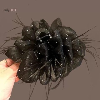 Julyhot Thời Trang Gypsophila Kẹp Tóc Tính Khí Pháp Vuốt Kẹp Phụ Kiện Tóc Massivedeals