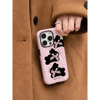 Ins Style Bowknot Rabbit Tương thích với Ốp điện thoại Apple 16 Pro Max 15 Pro 2 trong 1 14 Plus Niche 12 / 13 Pro Max 11 Vỏ bảo vệ chống sốc