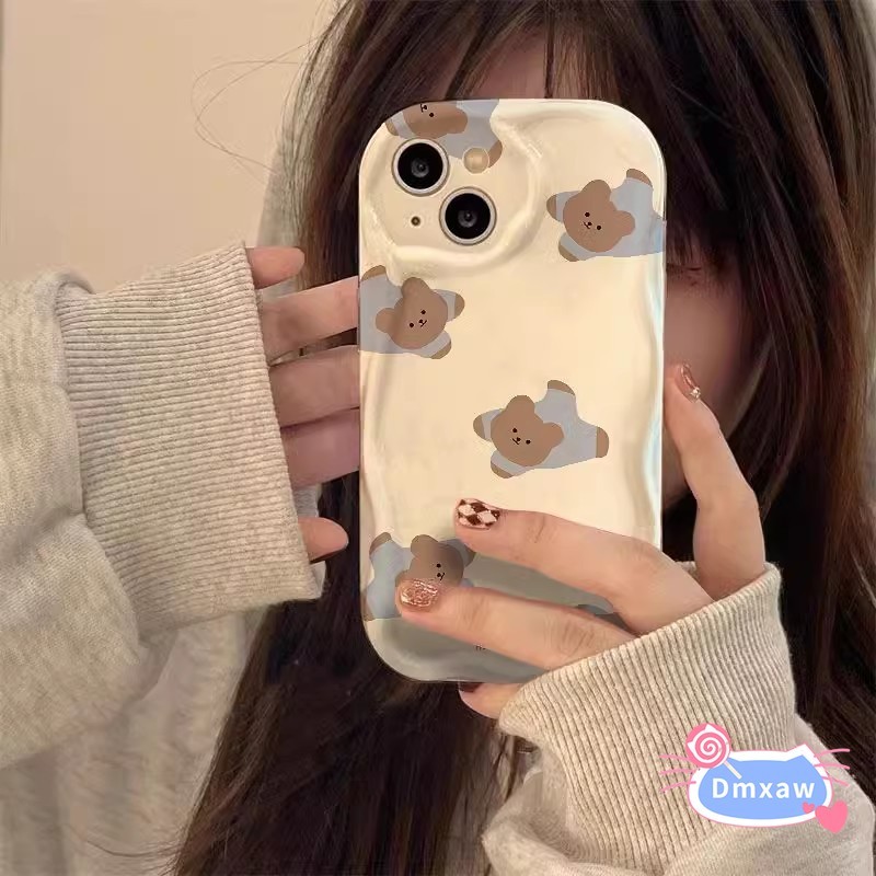 Ốp Điện Thoại Gấu Nằm Cho Realme GT6 GT 6T GT3 GT2 GT Neo 6 5 240W 3T 2T 2 Note 60 50 Q5 Q5i Q3 Q3i Q3T Q3S Pro Q2 Q X7 X 5G 4G Vỏ Silicon TPU Ống Kính Máy Ảnh Vỏ bảo vệ