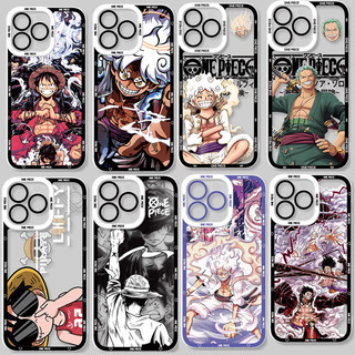 Ốp Điện Thoại Cho Iphone 16e 13 15 16 Pro Max 15 16 Plus Ốp Lưng Anime One Piece Nika Luffy Zoro Cool Camera Bảo Vệ Trong Suốt Silicon Chống Sốc Họa Tiết TPU Mềm